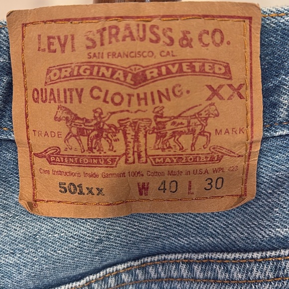 MEN’S LEVI’S 501 JEANS 40 x 30 - Picture 3 of 7